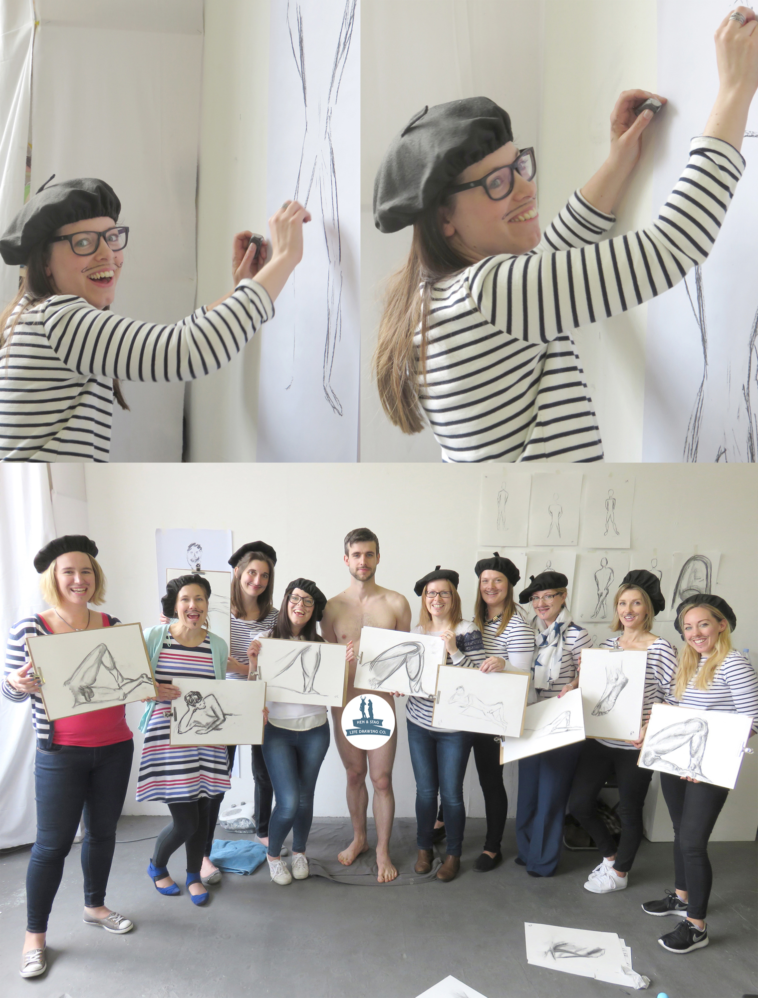 Hen Party Life Drawing Event in London.