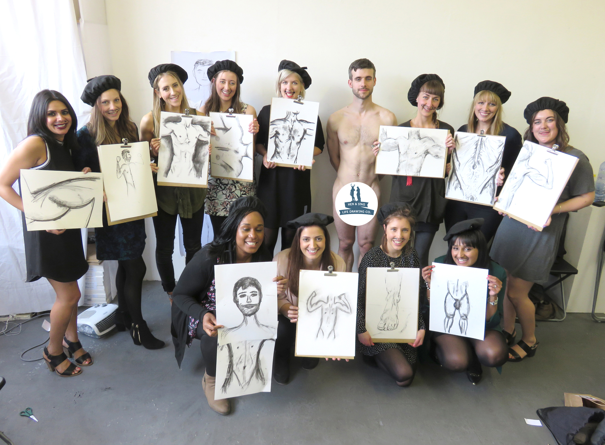 Hen Party Life Drawing Event in London.