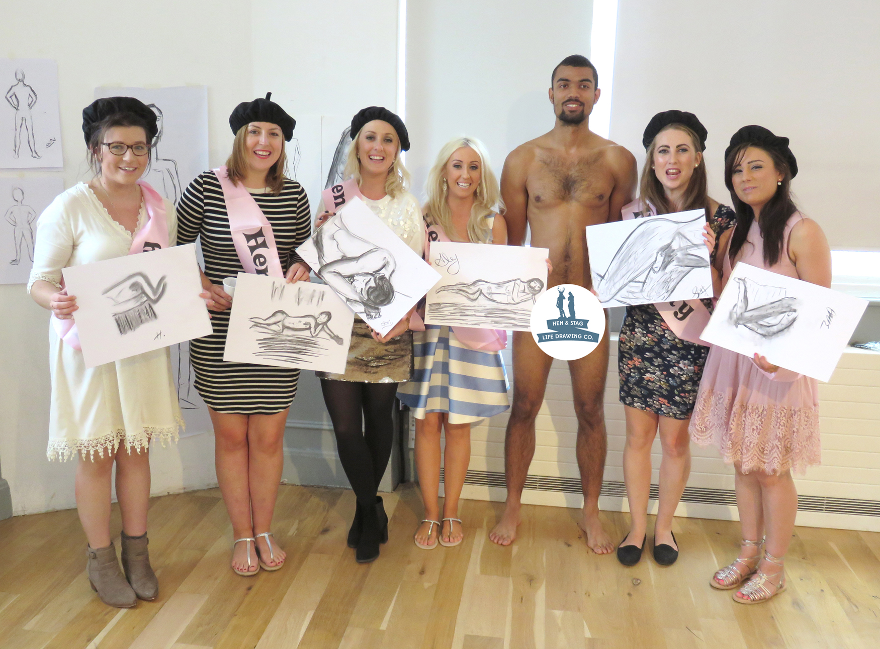 Hen Party Life Drawing in London.